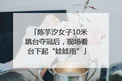陈芋汐女子10米跳台夺冠后，现场看台下起“娃娃雨”