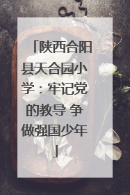 陕西合阳县天合园小学：牢记党的教导 争做强国少年