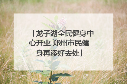 龙子湖全民健身中心开业 郑州市民健身再添好去处