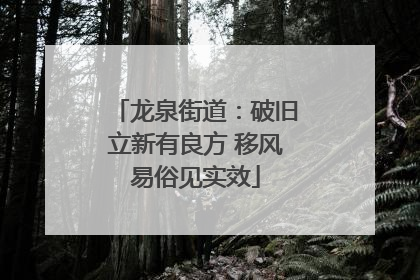 龙泉街道：破旧立新有良方 移风易俗见实效