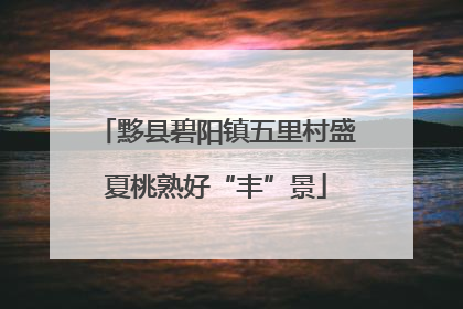 黟县碧阳镇五里村盛夏桃熟好“丰”景