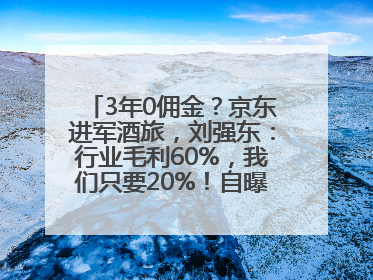 3年0佣金？京东进军酒旅，刘强东：行业毛利60%，我们只要20%！自曝曾请王兴吃饭“我要做外卖了”