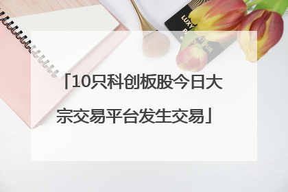 10只科创板股今日大宗交易平台发生交易