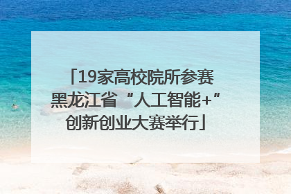19家高校院所参赛 黑龙江省“人工智能+”创新创业大赛举行