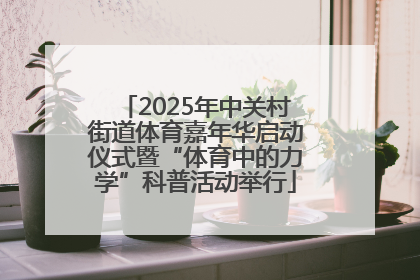 2025年中关村街道体育嘉年华启动仪式暨“体育中的力学”科普活动举行