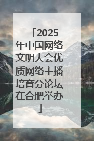 2025年中国网络文明大会优质网络主播培育分论坛在合肥举办