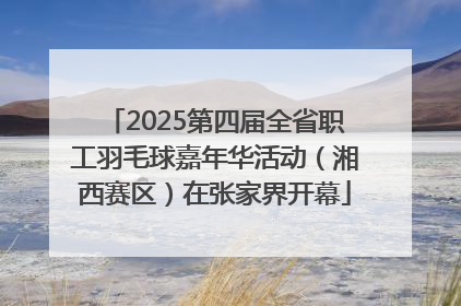 2025第四届全省职工羽毛球嘉年华活动（湘西赛区）在张家界开幕