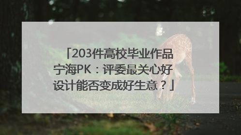 203件高校毕业作品宁海PK：评委最关心好设计能否变成好生意？
