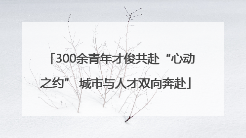 300余青年才俊共赴“心动之约” 城市与人才双向奔赴