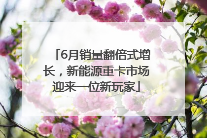 6月销量翻倍式增长，新能源重卡市场迎来一位新玩家