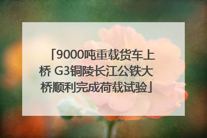 9000吨重载货车上桥 G3铜陵长江公铁大桥顺利完成荷载试验